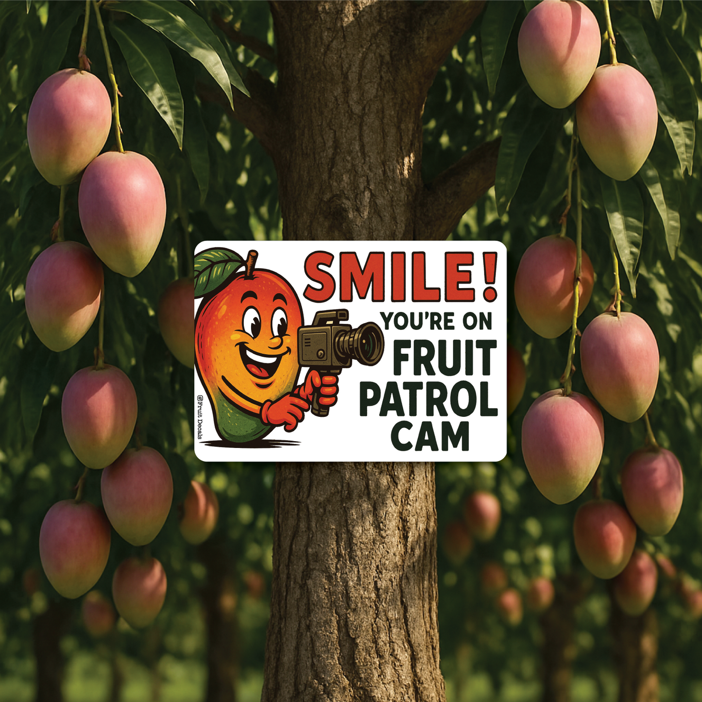 Metal Sign, Smile! You're on Fruit Cam...