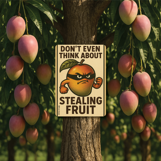 Metal Sign, Don't even think about stealing...