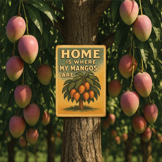 Metal Sign, Home is where my mangos 2...