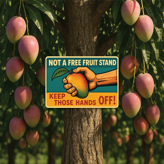 Metal Sign, Not a Free Fruit Stand...Hands Off #2