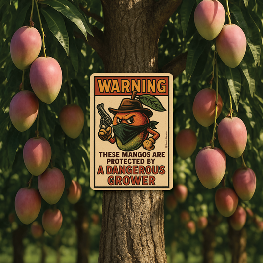 Metal Sign, Warning Dangerous Grower...